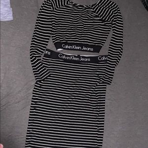 Calvin Klein crop with matching skirt